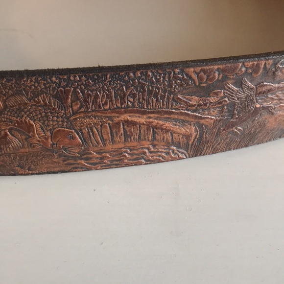 Accessories - Vintage Leather Nature Embellished Belt